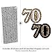 Adult 70th Birthday - Gold - Paper Straw Decor - Birthday Party Striped Decorative Straws - Set of 24