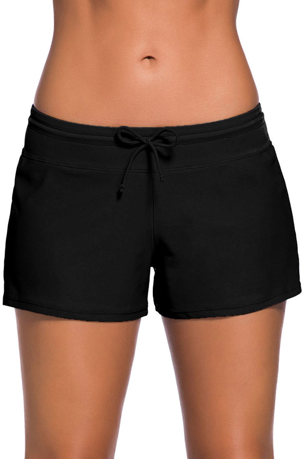 Wetopkim Women\'s Side Split Solid Workout Board Shorts Swim Shorts Trunks Boardshorts