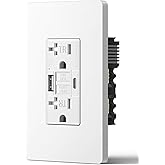 DEWENWILS 20A GFCI Outlet with USB-C & USB-A Ports, 30S Self-Test GFCI Electrical Outlet with Indicator Light, Tamper-Resista