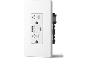 DEWENWILS 20A GFCI Outlet with USB-C & USB-A Ports, 30S Self-Test GFCI Electrical Outlet with Indicator Light, Tamper-Resista
