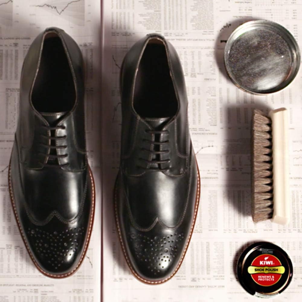 KIWI Shoe Shine Kit, Black - Gives Shoes Long-Lasting Shine and Protection (2 Tins, 1 Brush, 1 Dauber and 1 Cloth), 2.5 Ounce, 2 Pack: Health & Personal Care