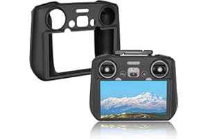 BRDRC Air 3S Silicone Cover Case Sleeve for DJI RC 2,Protective Cover Compatible with DJI Neo Mini 4 Pro Air 3 Flip Fly More Combo Controller Accessories (Black)