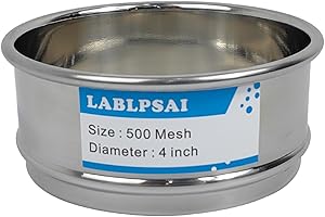 LABLPSAI 500 Mesh Lab Sieves 4" Diameter 304 Stainless Steel Wire Cloth Test Sieve for Industrial Laboratory Home