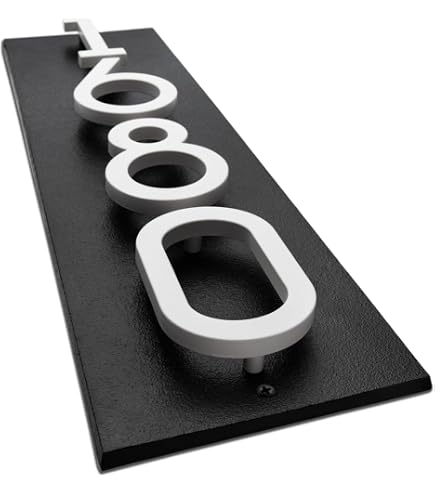 Qualarc Serrano Low Voltage Address Plaque - Lighted House Numbers With Black Polymer Digits