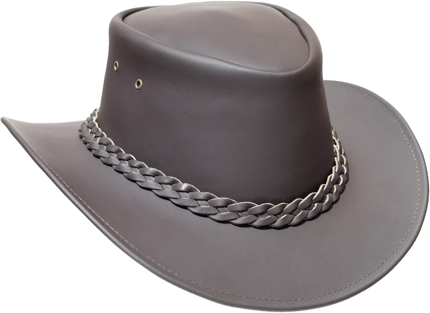 Leather Hats Explorer Outback Cowboy Western Bush Safari Sombrero para hombres y mujeres Amazon