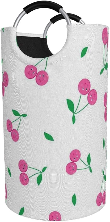 Amazon Wotaka ランドリーバスケット 笑顔の漫画スタイルのさくらんぼの茎と葉の保育園のフルーツのキャラクター ランドリーバッグ 洗濯かご おりたたみ 洗濯カゴ おしゃれ 収納ボックス おもちゃ収納 かご バスケット オンライン通販