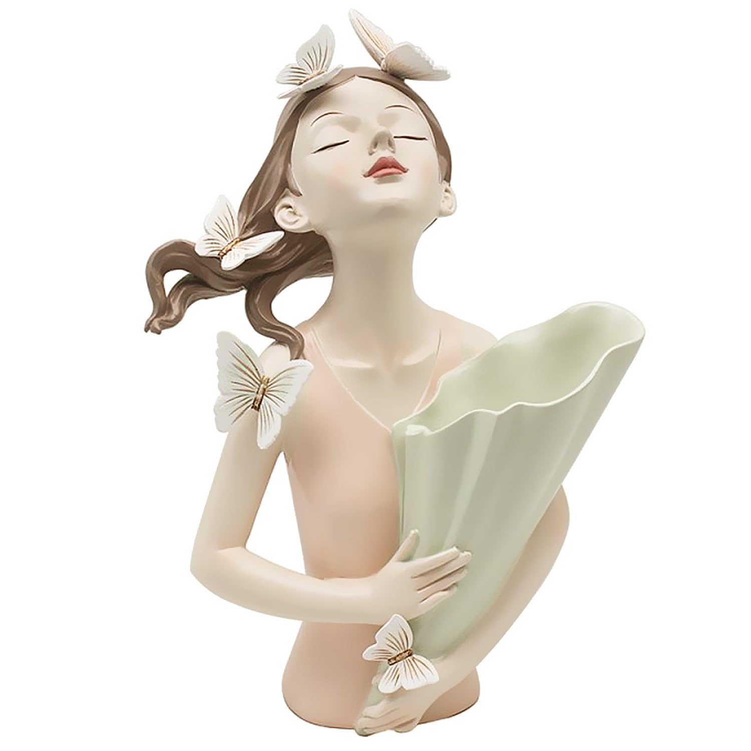 Lesser & Pavey Papillon Chic Vase Pink 32cm Girl Figurine For Home & Office | Home Décor Ornament Gift For Women | Living Room Elegant Fairy Girl Statue | Lovely Indoor Figurine Ornament — image 1
