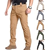 Tactical Pants for Men Water Resistant Hiking Cargo Work Pants with Multi Pockets Ripstop Camo Construction Pant