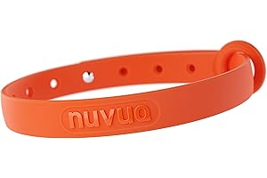 Rubber Cat Collar - Soft, Comfortable, and Lightweight Breakaway Collar with Name Tag Ring for Outdoor Cats and Sensitive Skin Kittens by Nuvuq (6 ⅞" to 10 ¼", Orange)