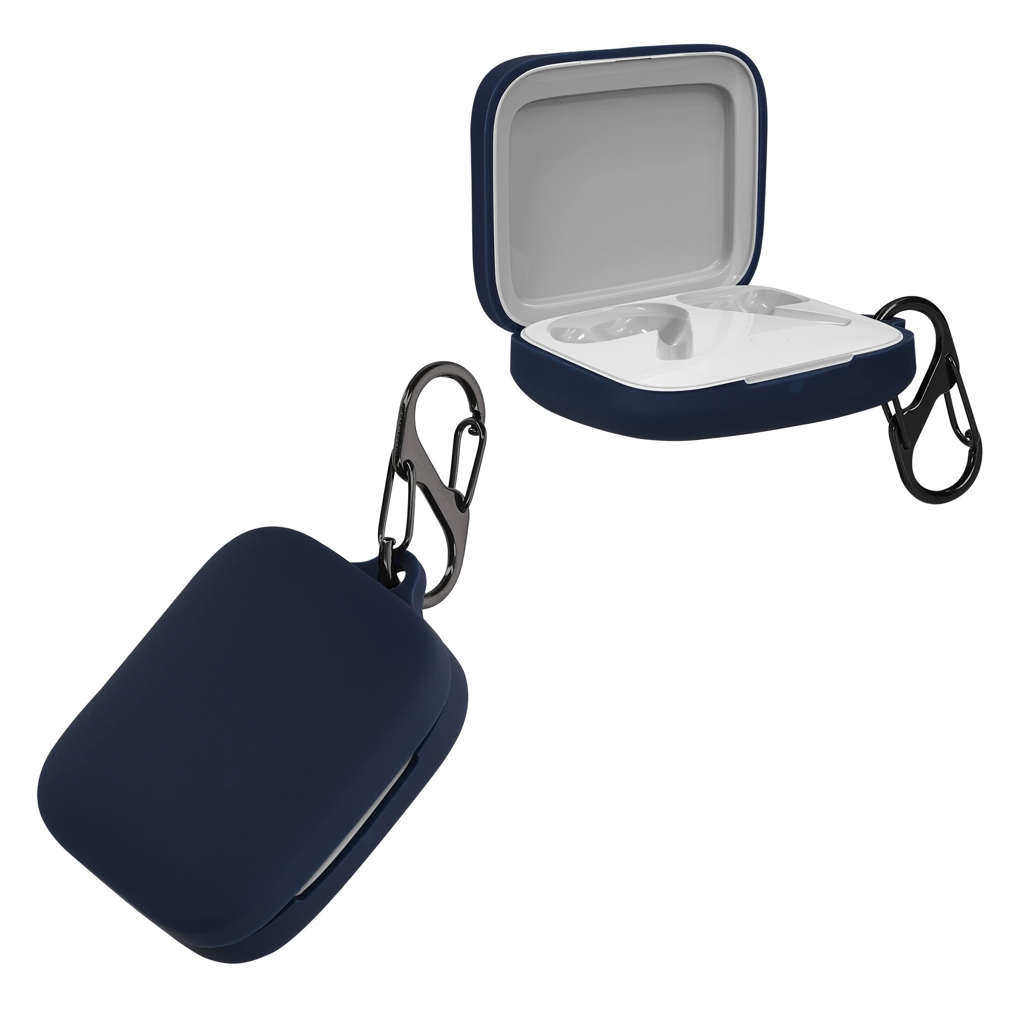 kwmobile Case Compatible with OnePlus Buds Pro 2 Case - Silicone Cover Holder for Earbuds - Dark Blue