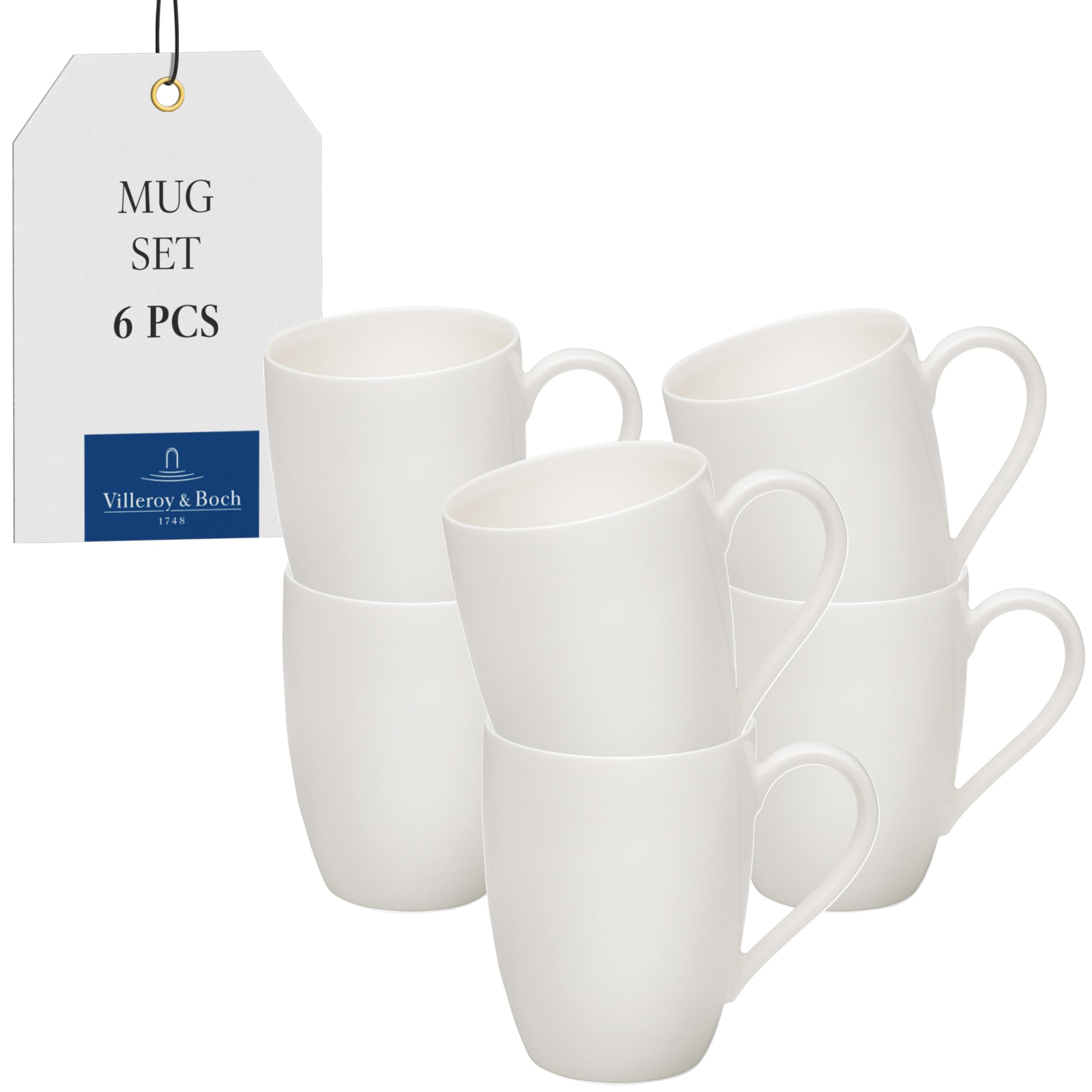 vivo - Villeroy & Boch Group Basic White Mug Set, 6 Pieces EC