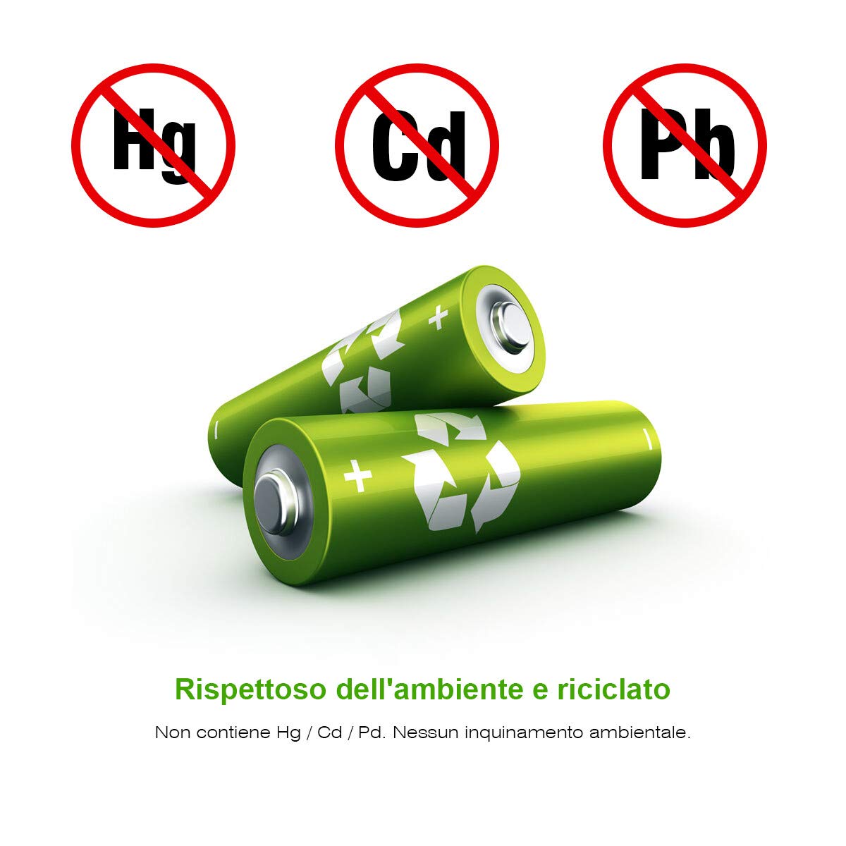 EBL AAA Batterie Ricaricabili Ad Alta Capacità,Pile Ricaricabili da 1100mAh Ni-MH con Astuccio Ricarica da 1200 volte,Confezione da 8 pezzi