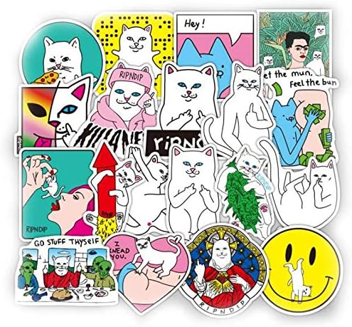 SZYND Funny Ripndipp Sticker Creative Personality Waterproof Rip N Dip Laptop Sticker For Finger Skateboard Car Styling Dec 50Pcs
