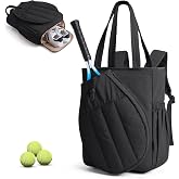 BAGSMART Tennis Tote Bag for Women, 3 In 1 Convertible Gym Backpack | Water Resistant Tennis Tote with Shoe Compartment, Holds 2 Rackets/Paddles, 40oz Tumbler, 15.6" Laptop, Sweaty Workout Gear