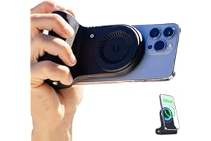 KraftGeek Magnetic Phone Stand Camera Grip with Wireless Charging & Bluetooth Shutter, Stand for iPhone, Ergonomic Handle for Vlogging, Selfies & Video Calls