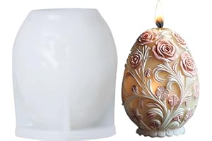 Egg Candle Silicone Mold,Silicone Easter Egg Candle Mold for Casting - Resin Casting Beginners-Friendly Molding Art Easy Rele