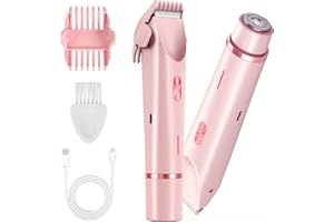 UNIBOUTI Dermawave Bikini Shaver 2.0, Electric Bikini Trimmer for Women Pubic Hair, 2 in 1 Dual Head Body Hair Electric Razor, Waterproof, Wet/Dry