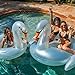 U.S. Pool Supply Giant 4 Foot Inflatable Pearl White Glamour Swan Pool Ring Tube Float - Fun Kids Swim Party Toy - Summer Lounge Raft