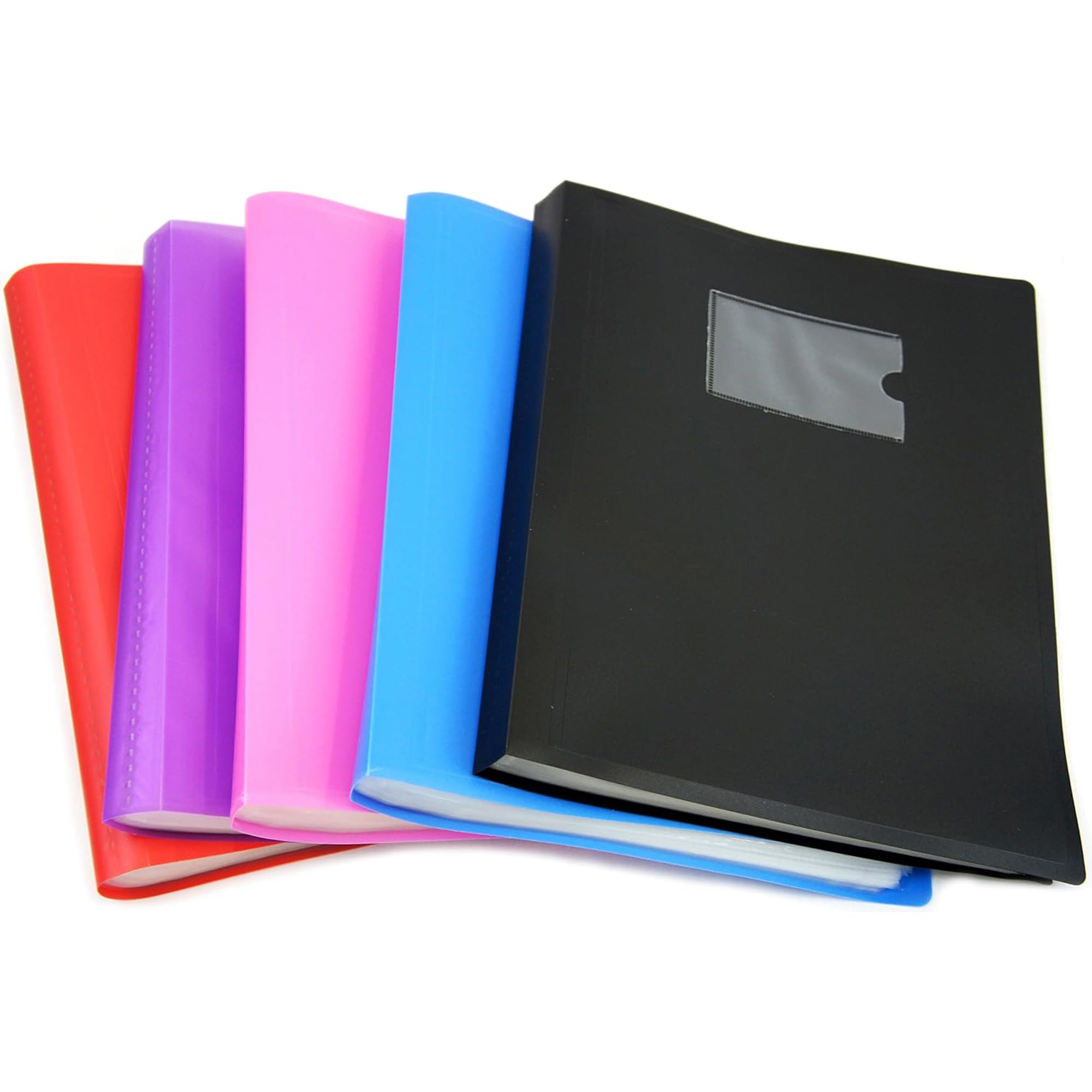 Arpan Random Colour A4 Flexi Display Portfolio Book Folder with 104 Pockets – Ideal Folders for Paperwork, Files for Paperwork, A4 Portfolio Folder, Plastic Wallet, Folders with Plastic Pockets
