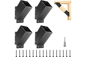 TAYORY 4 Pcs Pergola Angle Support Bracket ,Reinforced 45-Degree Angle Bracket, for 4''x4'' Lumber (Actual Size: 3.6''x3.6'') with Drainage Holes Support for Strong of Pergolas, Gazebos