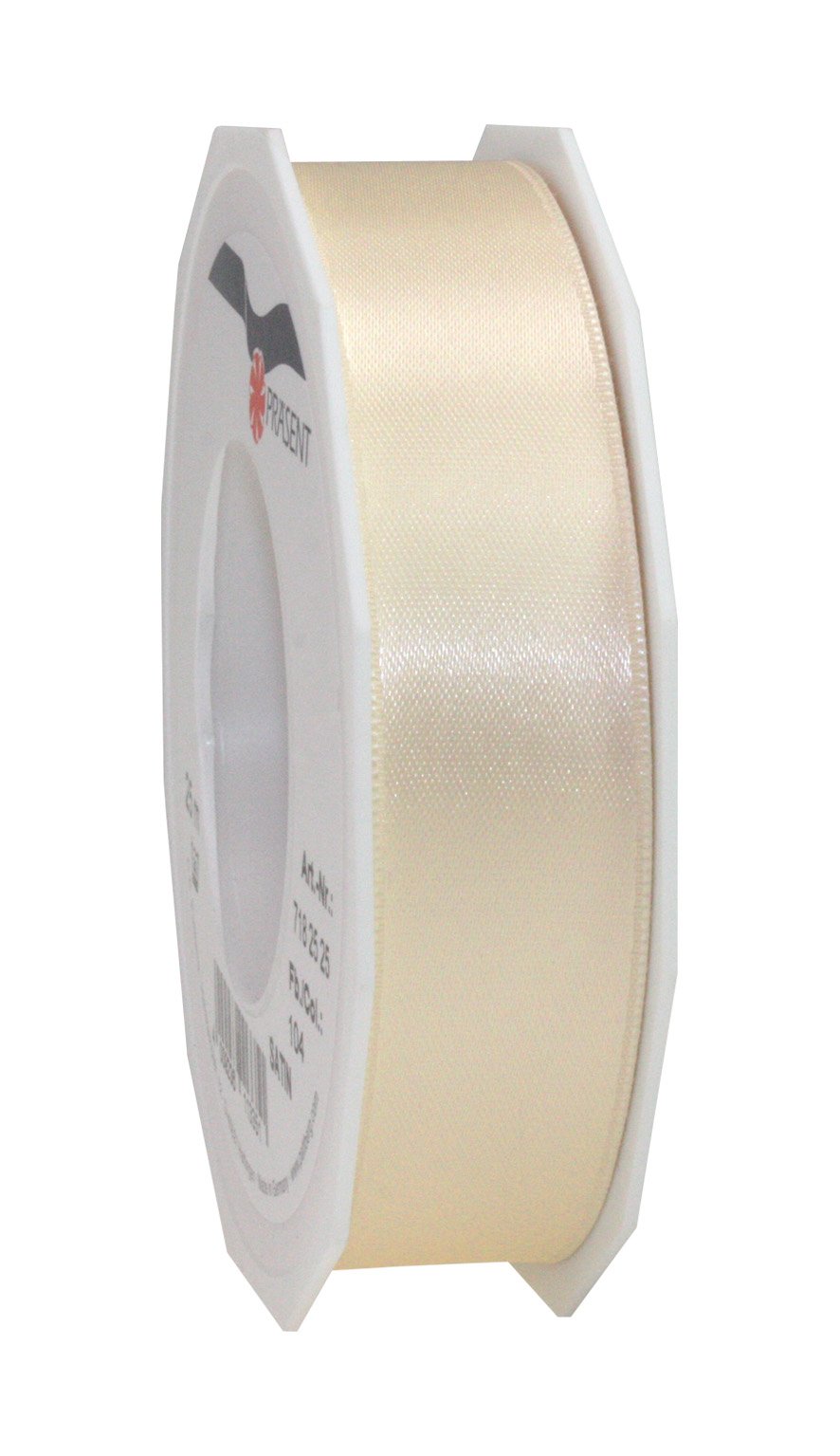C.E. Pattberg SATIN cream gift ribbon, 27 yards for Wrapping Gifts, 1 inch width, Ribbon for Decorating & Crafting, Decorative Ribbon for Gifts, for every occasion — image 1