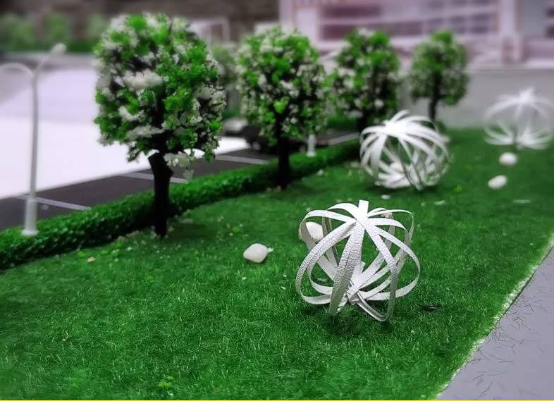 NWFashion 6 X 125ml 5MM Static Grass Dressing Tree Flower Scatter Flock Scenery Materials Miniature Trees for Fairy Garden