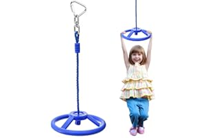 ZENFUN Wheel Obstacle 360 Degrees Rotating Joint, Swing Monkey Wheel for Warrior Obstacle Course, Spinner Swing Wheels for Outdoor&Indoor Playhouse, Playground Accessories & Attachments(Blue)