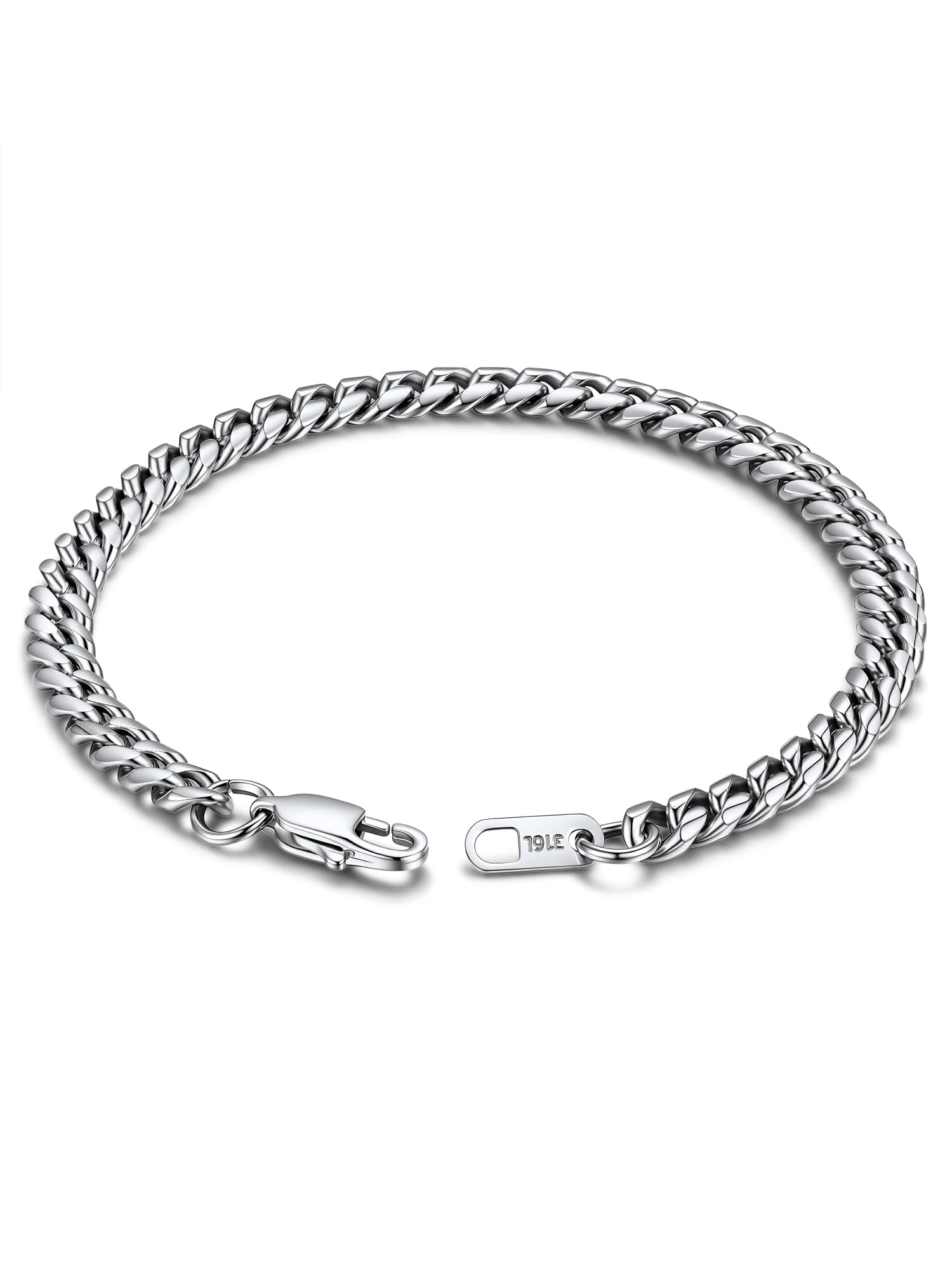 Pulsera de cadena PROSTEEL para hombre, cadenas de eslabones cubanos, brazalete de 6mm, joyería para hombre, pulseras de acero inoxidable