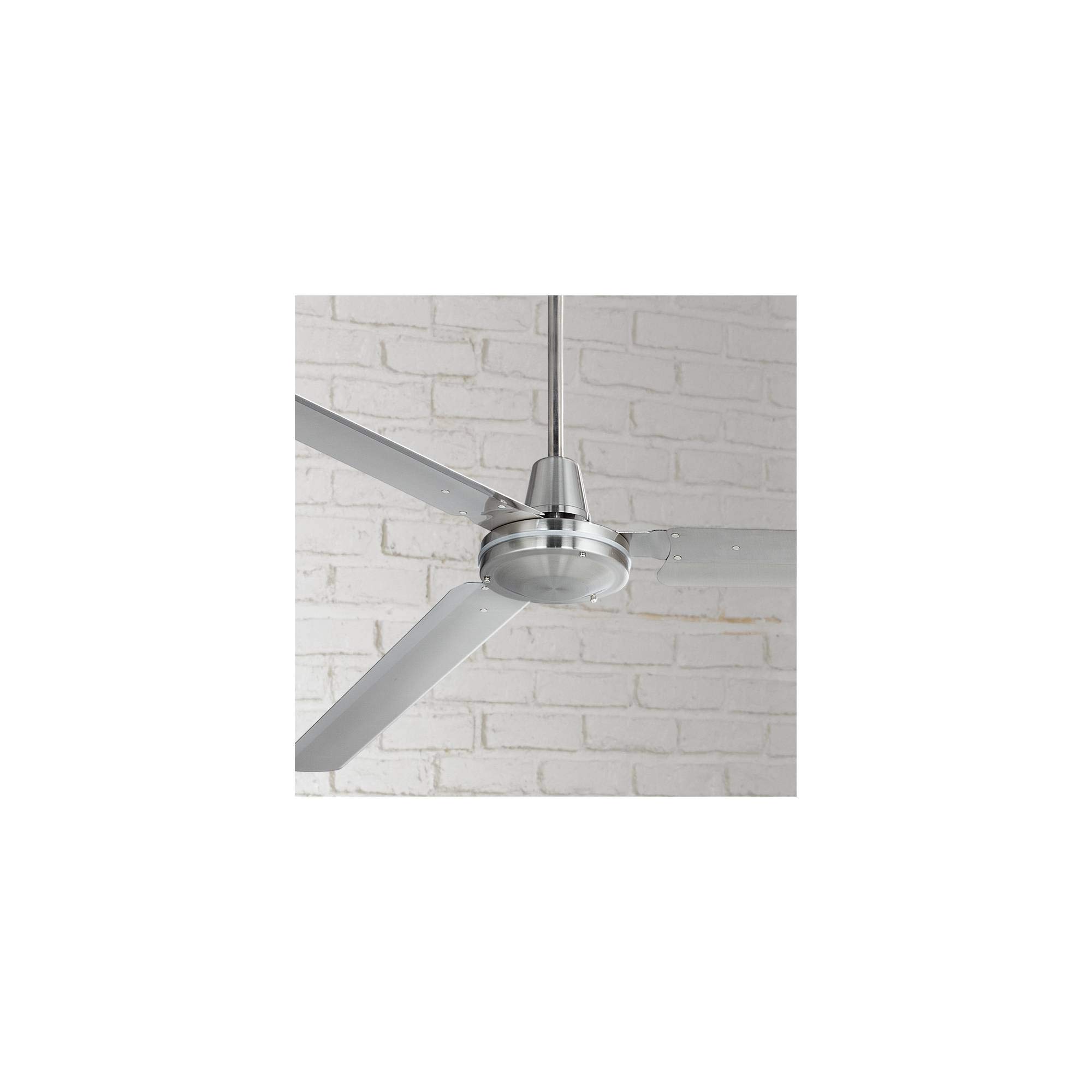72" Casa Velocity Modern Industrial Outdoor Ceiling Fan Brushed Nickel