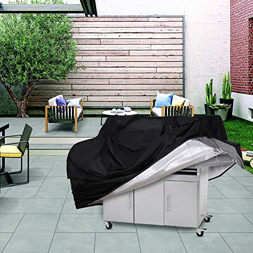 Victarvos Barbecue Covers Waterproof, Large BBQ Cover Oxford Fabric Waterproof with Drawstring & Buckle, Grill Cover 57*24*46 Inches with Storage Bag