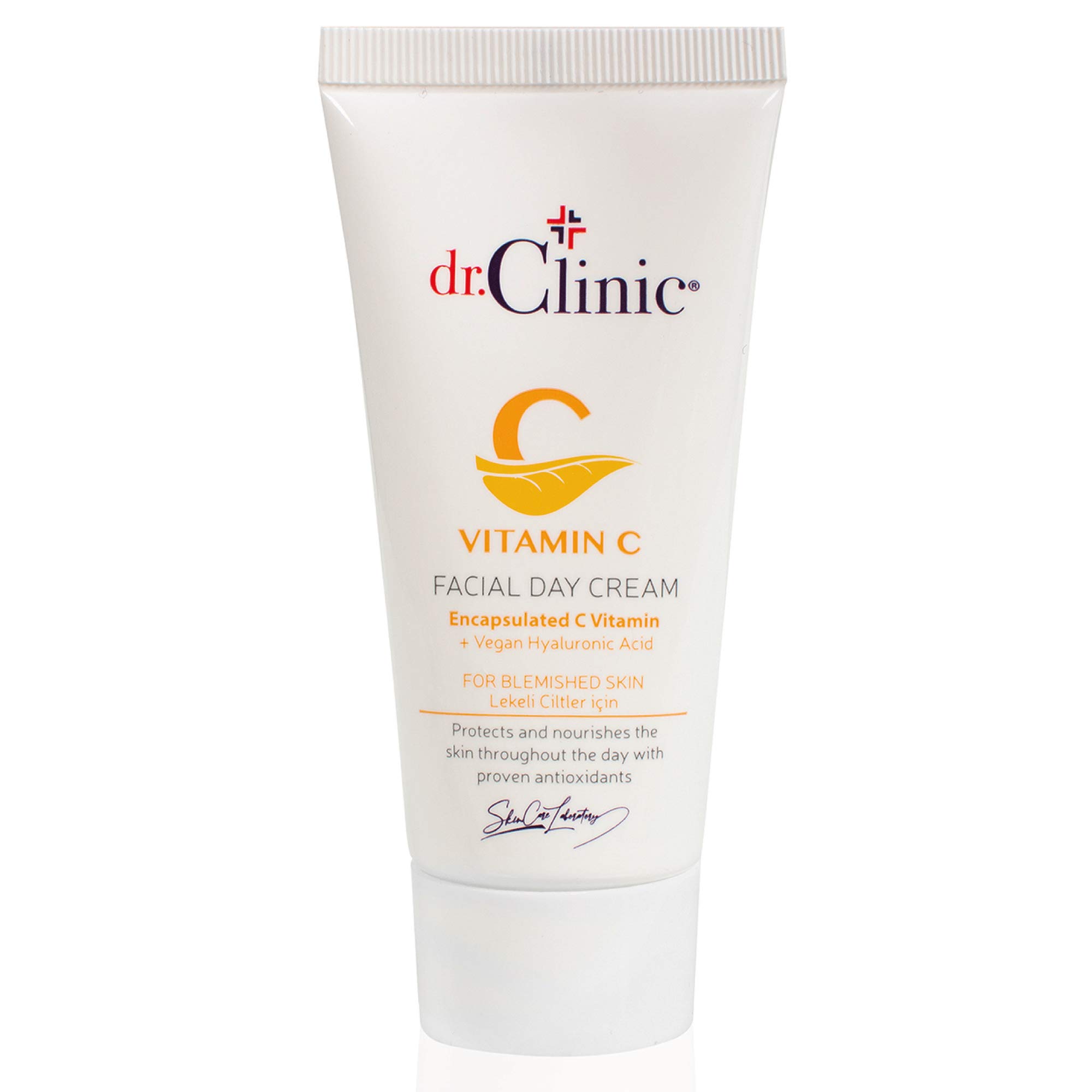 Dr.Clinic Vitamin C Facial Day Cream | Moisturizer for Dry Skins | Anti-Aging Skin Cream for Dark Spots and Wrinkles | Acne Spot Treatment All Skin Types | Hyaluronic Acid, Argan Oil, 50ml.