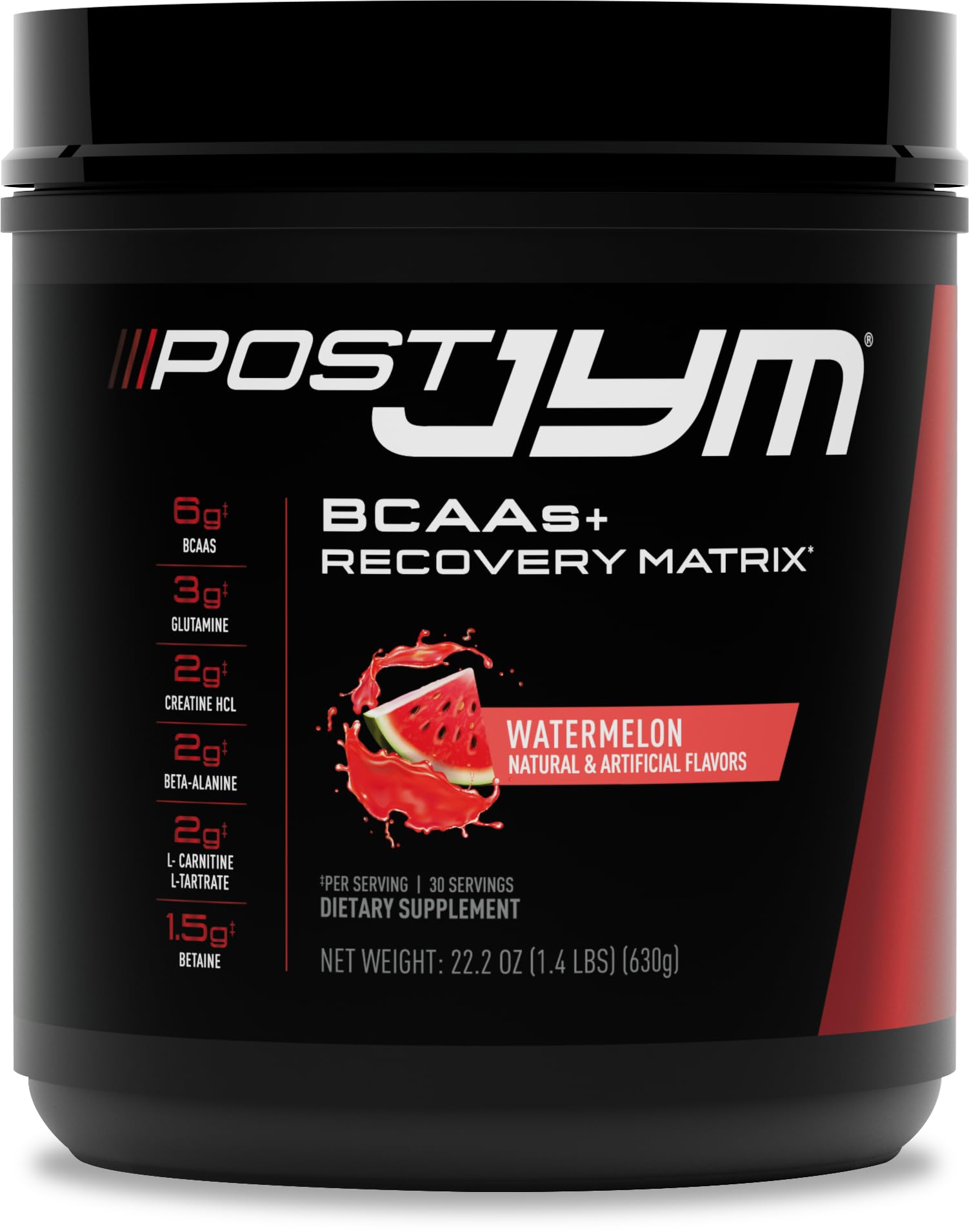 Post JYM Active Matrix - Post-Workout with BCAA's, Glutamine, Creatine HCL, Beta-Alanine, and More | JYM Supplement Science | Watermelon, 30 Servings Image