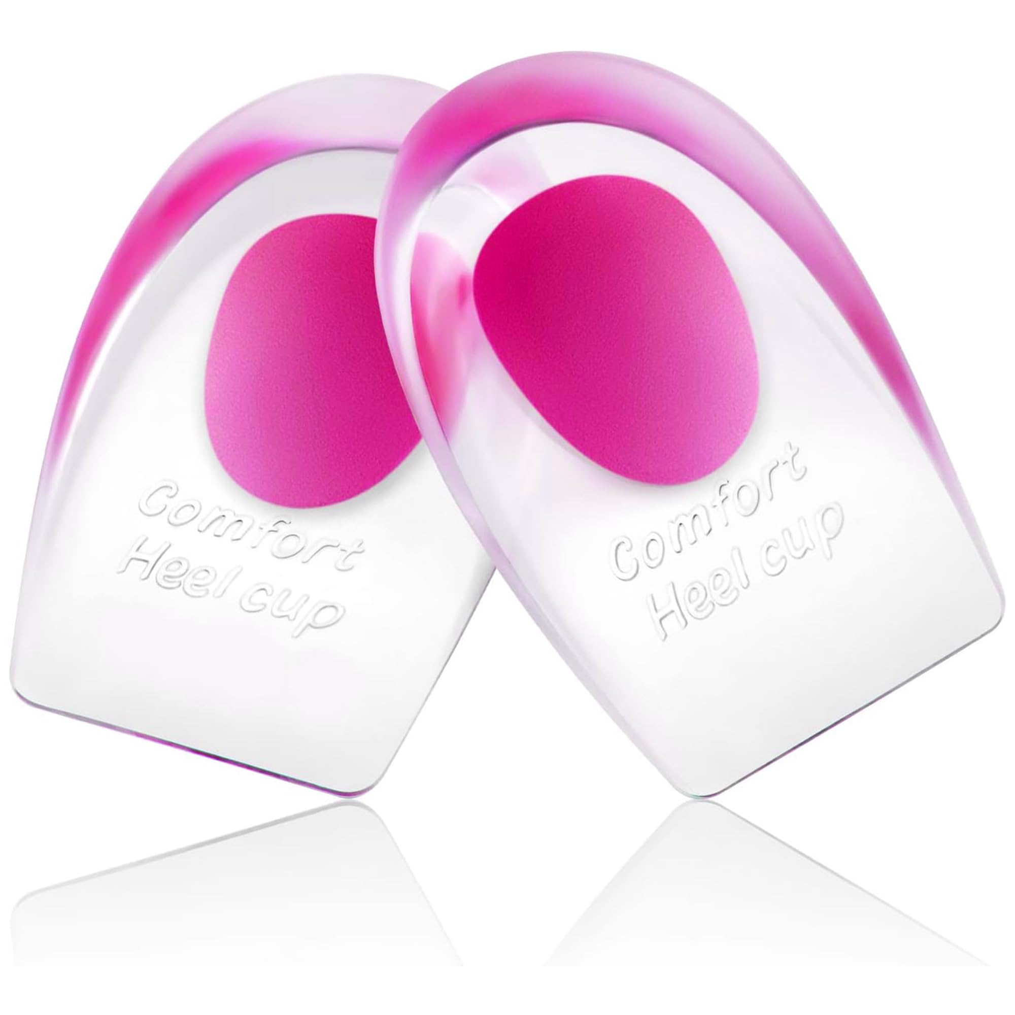 Photo 1 of Heel Cups for Achilles Tendonitis & Plantar Fasciitis - 2 Pack Gel Shoe Inserts for Heel Pain Relief, Arch Support, for Women & Men