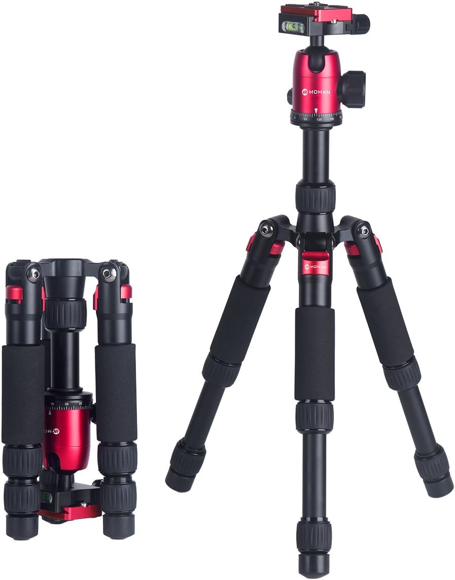 Portable Mini Tripod for DSLR Camera with 360 Ball Head, 5.9 to 20.5 Inch Flexible and 2.1 Lbs Lightweight, CNC…