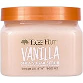 Tree Hut Vanilla Body Scrub, Exfoliating Sugar Scrub, Vegan, 18 Oz | Exfoliating &amp; Nourishing with Shea Butter &amp; Essential Oils, Body Exfoliator for All Skin Types, Self Care Gifts for Women