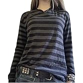 Kodaruber Y2k Grunge Graphic Tees for Women Teen Girls Vintage Goth Aesthetic Baggy Shirts 2000s Emo Tops Fall Clothes