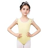 Dayrose Girls Mesh Flutter Sleeve Leotards, Ballet Dance Tank Leotards for Toddler/Little/Big Kids