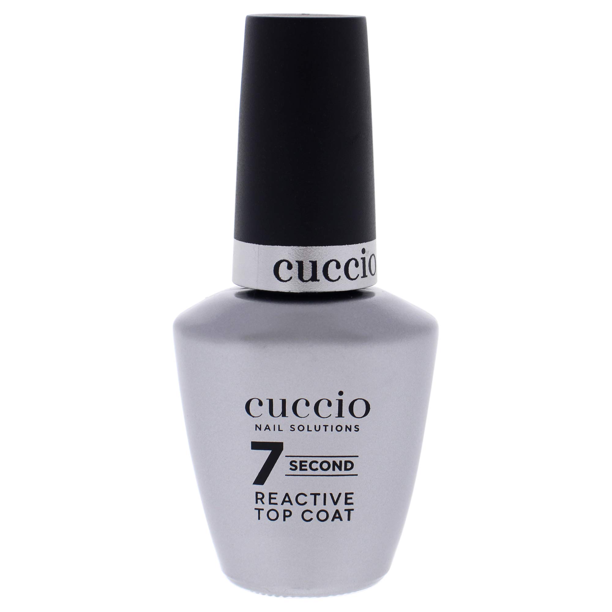 Cuccio Super 7 Second Reactive Top Coat, 13ml, Fast Drying Gel Top Coat for Gel Nails, Clear Nail Polish, Long Lasting, Glossy Finish, Quick Dry, Nail Top Layer Protection
