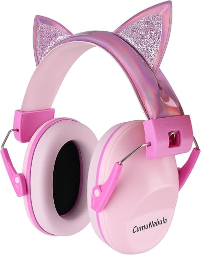 cumunebula Ear Defenders Kids 3-16 Years 28dB SNR Noise Cancelling PinkFox