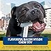 Bullibone Nylon Dog Chew Toy Nylon Bone - Improves Dental Hygiene, Easy to Grip Bottom, and Permeated with Flavor (Bacon, Small - 2 Pack)