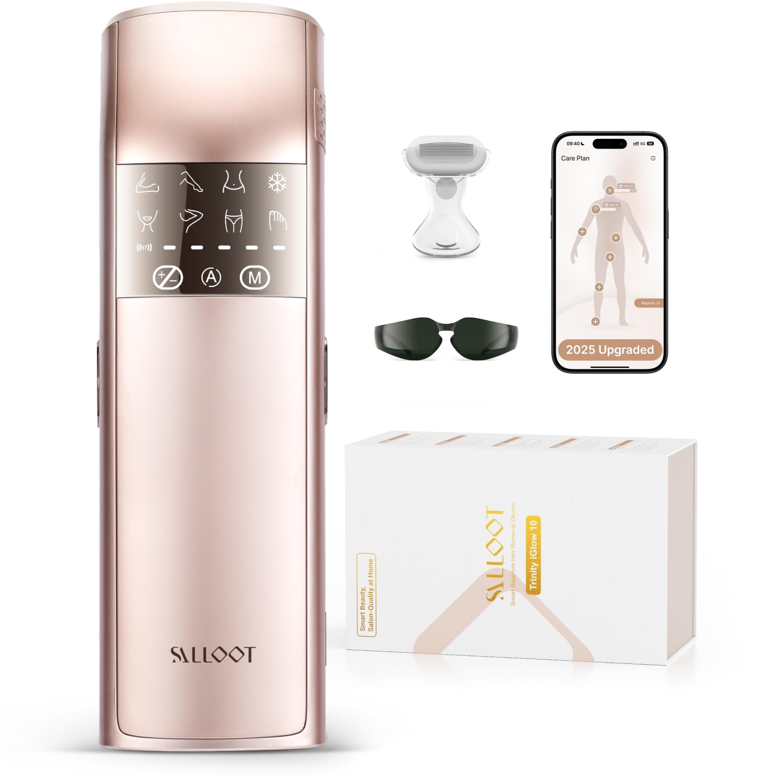 2026 New Laser Hair Removal Device, 25J Triple-Pulse Permanent IPL Hair Removal Device for Ingrown & Coarse Hair, 37°F Painless Sapphire Ice Cooling Hair Removal for Legs, Facial, Armpits, Bikini