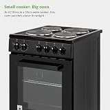 Willow WE50SSB 62L Freestanding Electric Cooker 50cm Wide Black view 4