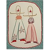 Vintage Western Cowboy Poster Southwestern Western Room Decor Trendy Cowboy Wall Art Minimalist Modern Eclectic Artwork 12x16 inch Unframed for Bedroom Living Room Dorm