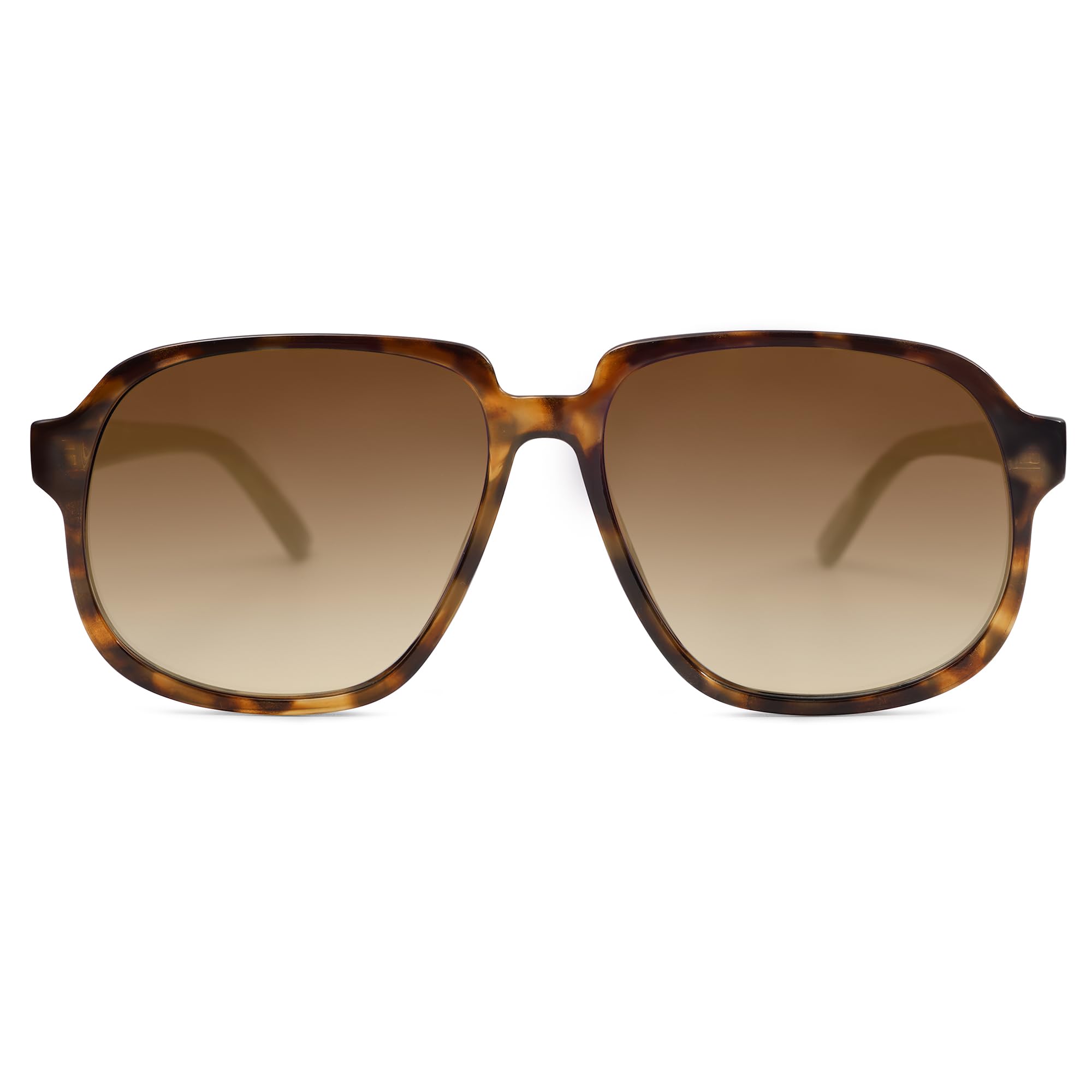 Photo 1 of SOJOS Retro Vintage Square Polarized Sunglasses for Women Men 70s 80s Oversized Shades SJ2272, Brown Tortoise/Brown
