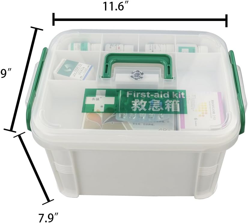 Nicesh Storage Box Organizer/Medicine Box/Family Emergency Kit Storage Box: Health & Personal Care