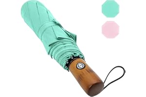 Pumi-geous Automatic Travel Umbrella Windproof Lightweight Strong Compact Rain Umbrellas 8Ribs Collapsible Backpack Umbrella Suit For Adult