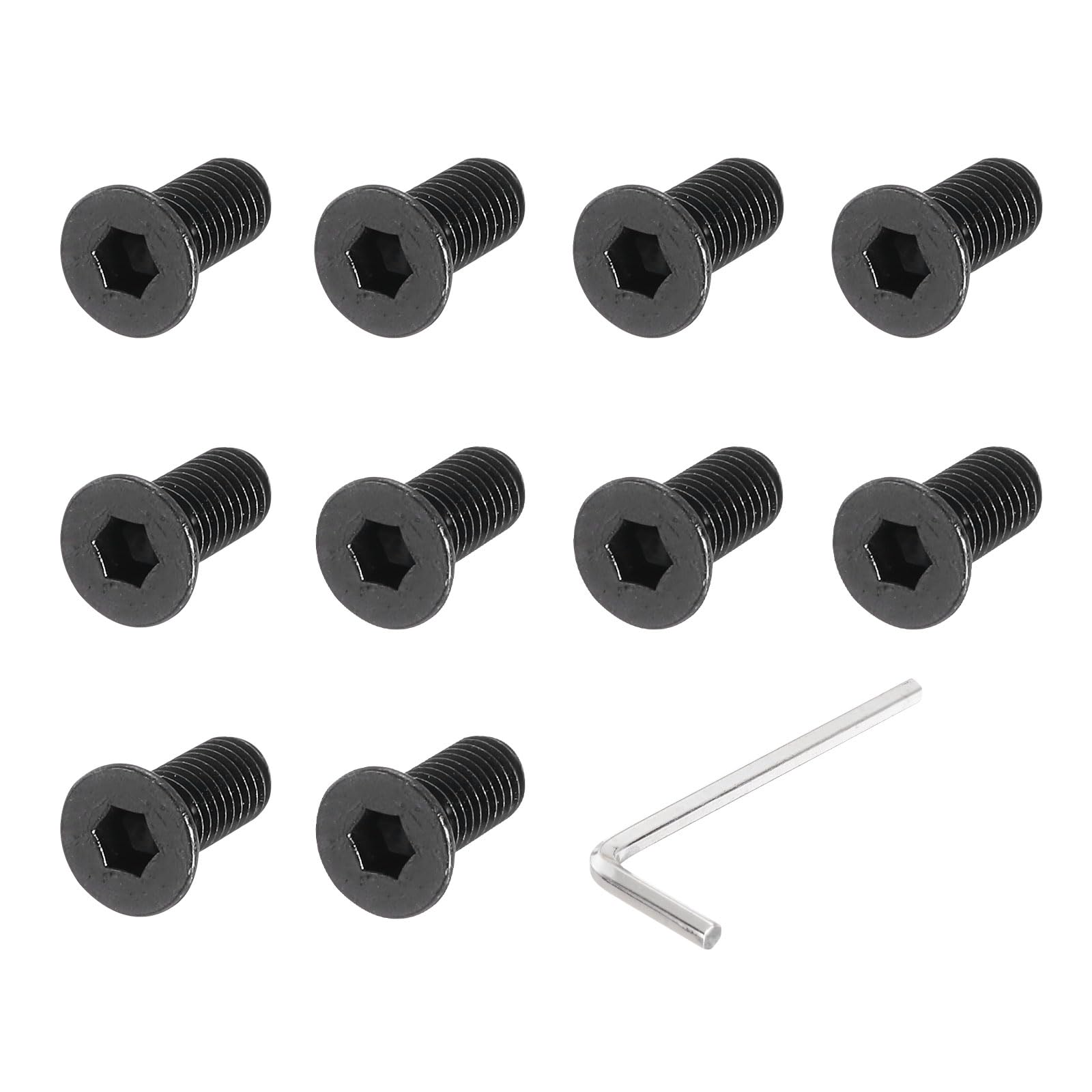 PATIKIL Scooter Fixed Screw, 10 Pcs Scooter Forehead Head Screw Metal Fixed Screw Kit Replacement Screwdriver Compatible for M365 Electric Scooters, Black
