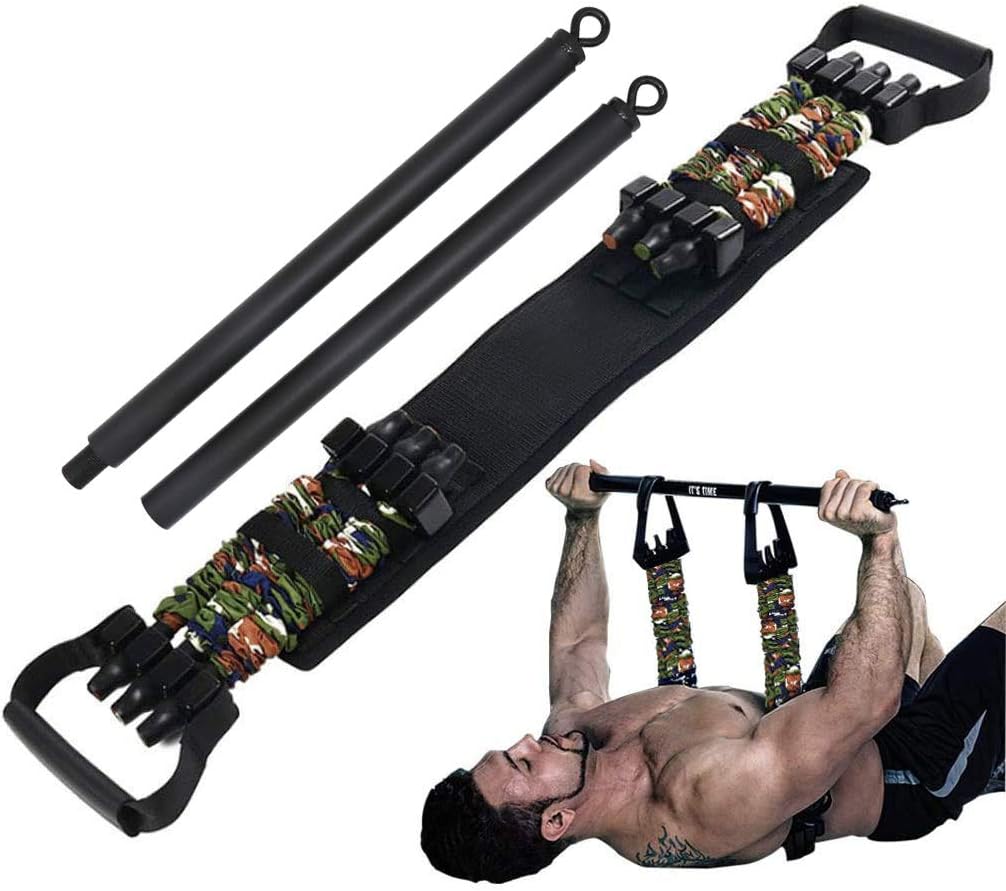 HORKEY Resistance Bands with Detachable Bar, Chest Workout Equipment
