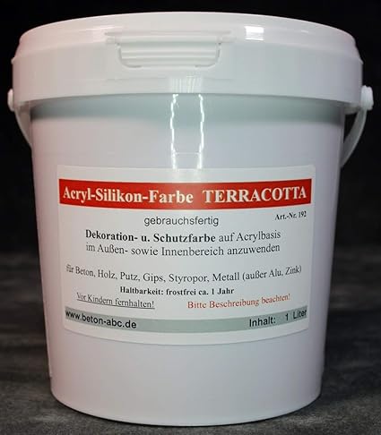 Terracotta - Betonfarbe Acryl Silikon 1 Liter