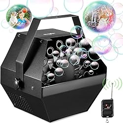 Theefun Bubble Machine: Remote Control 750ML Metal